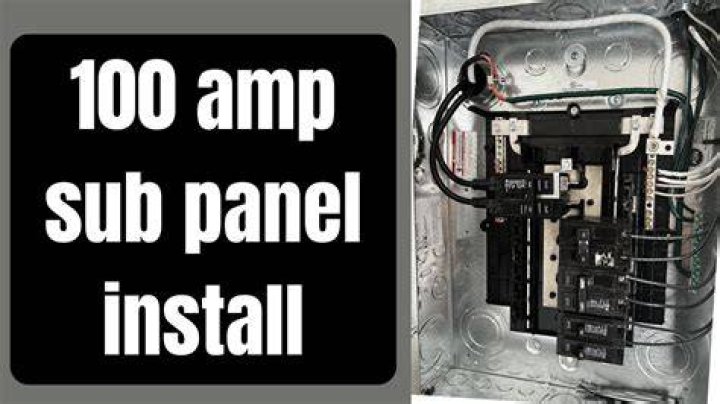 How to install a 100 amp subpanel