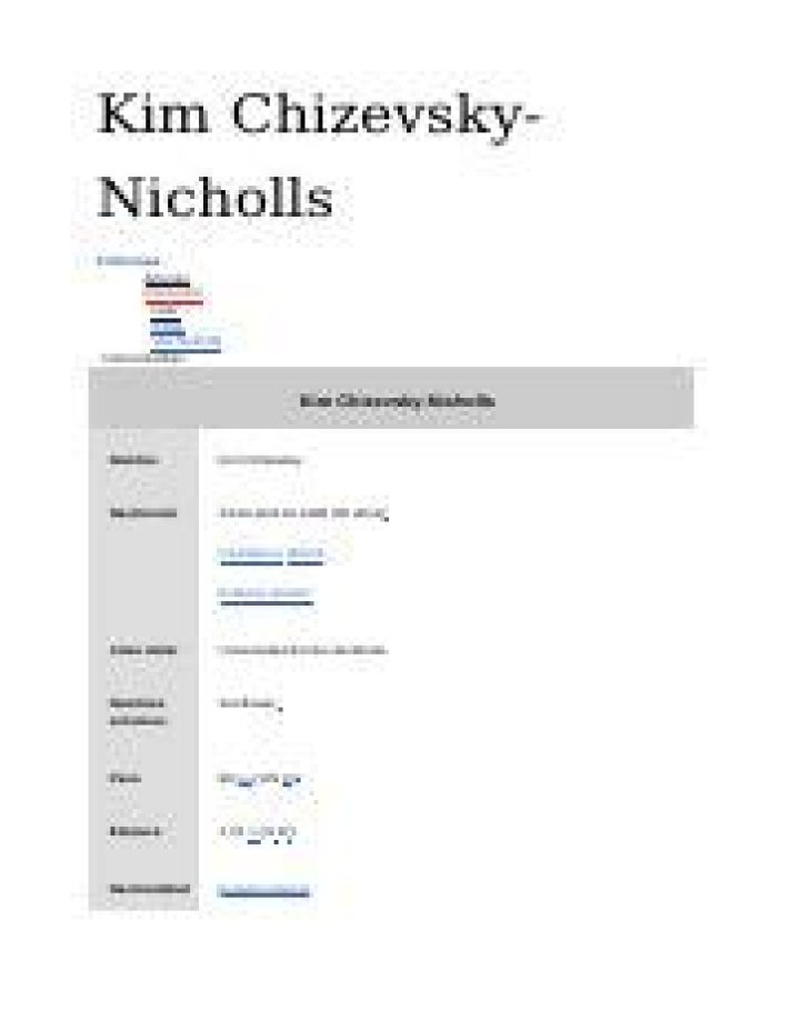 Kim Chizevsky-Nicholls